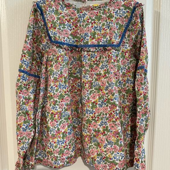 Girls Boden Multicolor Floral Blouse size 8-9 - Picture 1 of 3